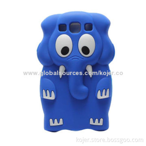 Lovely Elephant Silicone Mobile Phone Case for Samsung S3 or S3 Mini